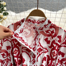 Load image into Gallery viewer, Spring Red &amp; Blue Folley Dress