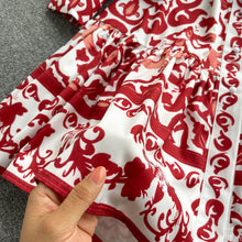Load image into Gallery viewer, Spring Red &amp; Blue Folley Dress