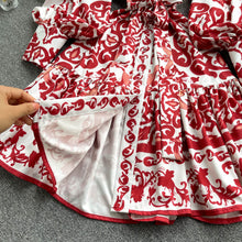 Load image into Gallery viewer, Spring Red &amp; Blue Folley Dress