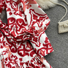 Load image into Gallery viewer, Spring Red &amp; Blue Folley Dress