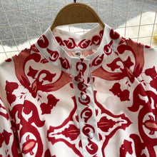 Load image into Gallery viewer, Spring Red &amp; Blue Folley Dress