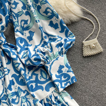Load image into Gallery viewer, Spring Red &amp; Blue Folley Dress