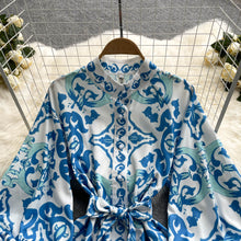 Load image into Gallery viewer, Spring Red &amp; Blue Folley Dress