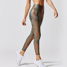 Load image into Gallery viewer, Sleek Snake Print Yoga Suit