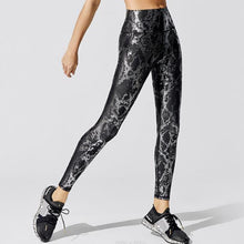 Load image into Gallery viewer, Sleek Snake Print Yoga Suit