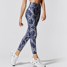 Load image into Gallery viewer, Sleek Snake Print Yoga Suit