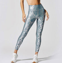 Load image into Gallery viewer, Sleek Snake Print Yoga Suit