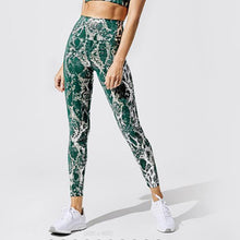 Load image into Gallery viewer, Sleek Snake Print Yoga Suit