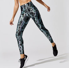Load image into Gallery viewer, Sleek Snake Print Yoga Suit