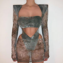 Load image into Gallery viewer, Sheer Grey Two Piece Sphinx Set