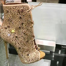 Load image into Gallery viewer, Gold Tied Boots